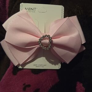 Pink Bow Hair Clip